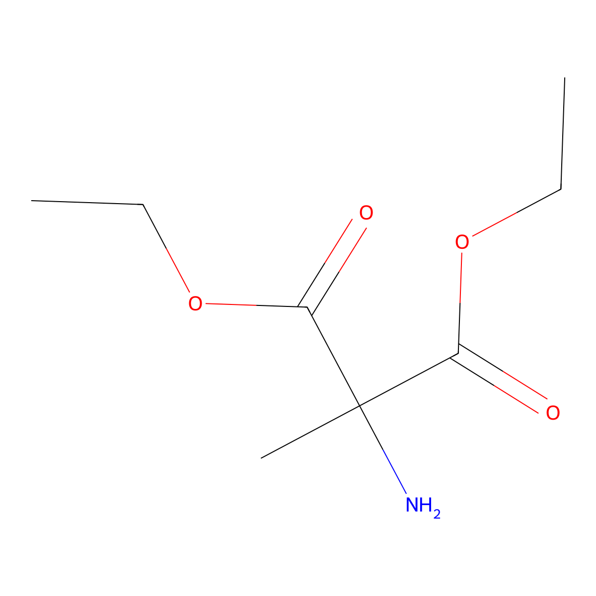 1,3-Diethyl 2-amino-2-methylpropanedioate molecular structure, CAS 24257-59-8