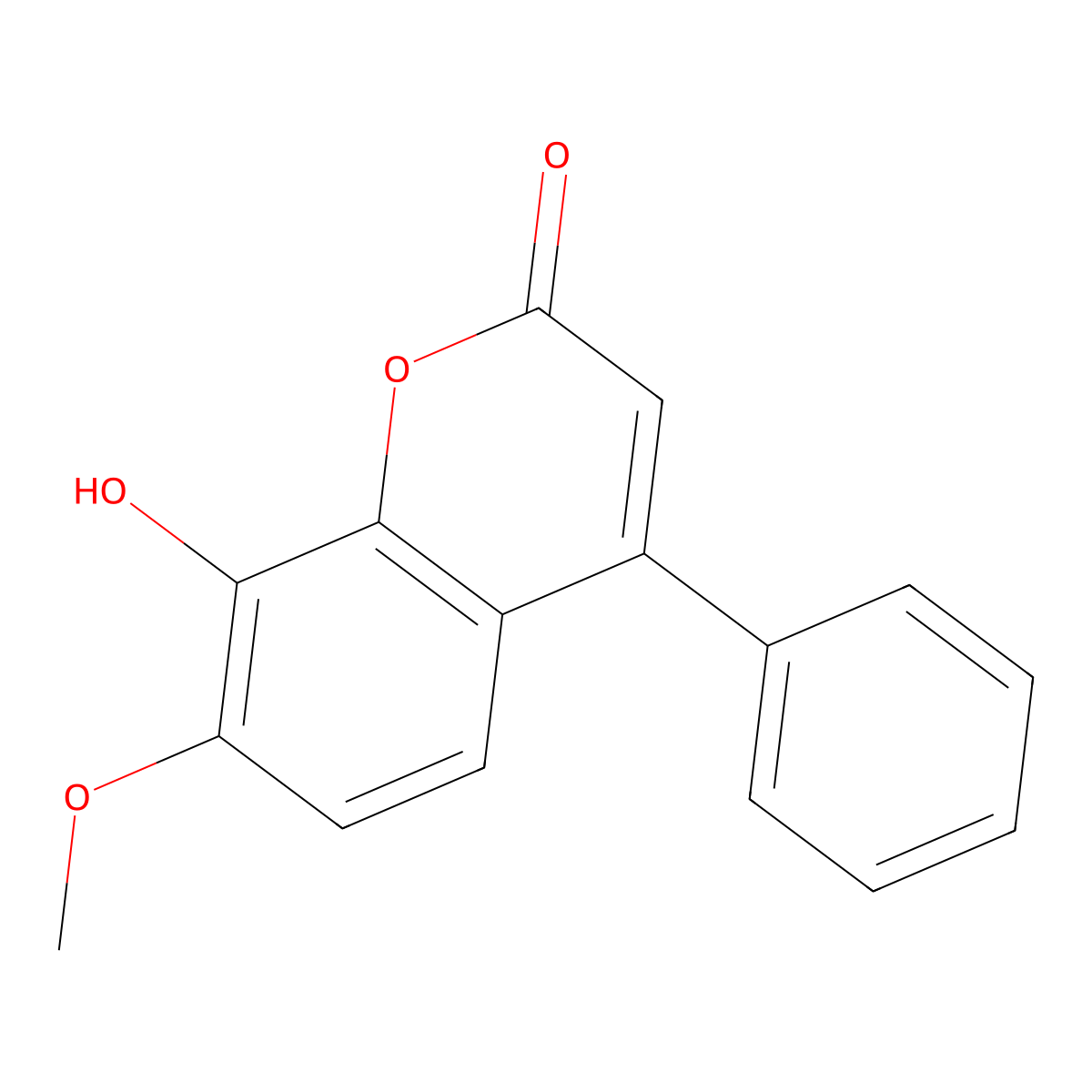 7-Methoxy-8-hydroxy-4-phenylcouMarin molecular structure, CAS 24258-36-4