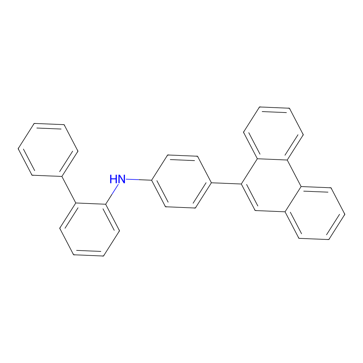 N-(4-(Phenanthren-9-YL)phenyl)-[1,1'-biphenyl]-2-amine molecular structure, CAS 2425814-19-1