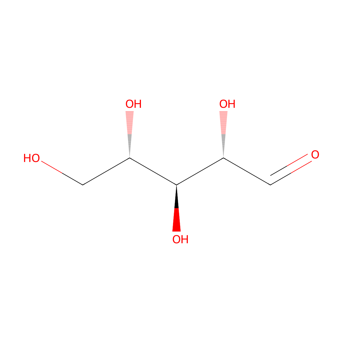 L-Ribose molecular structure, CAS 24259-59-4