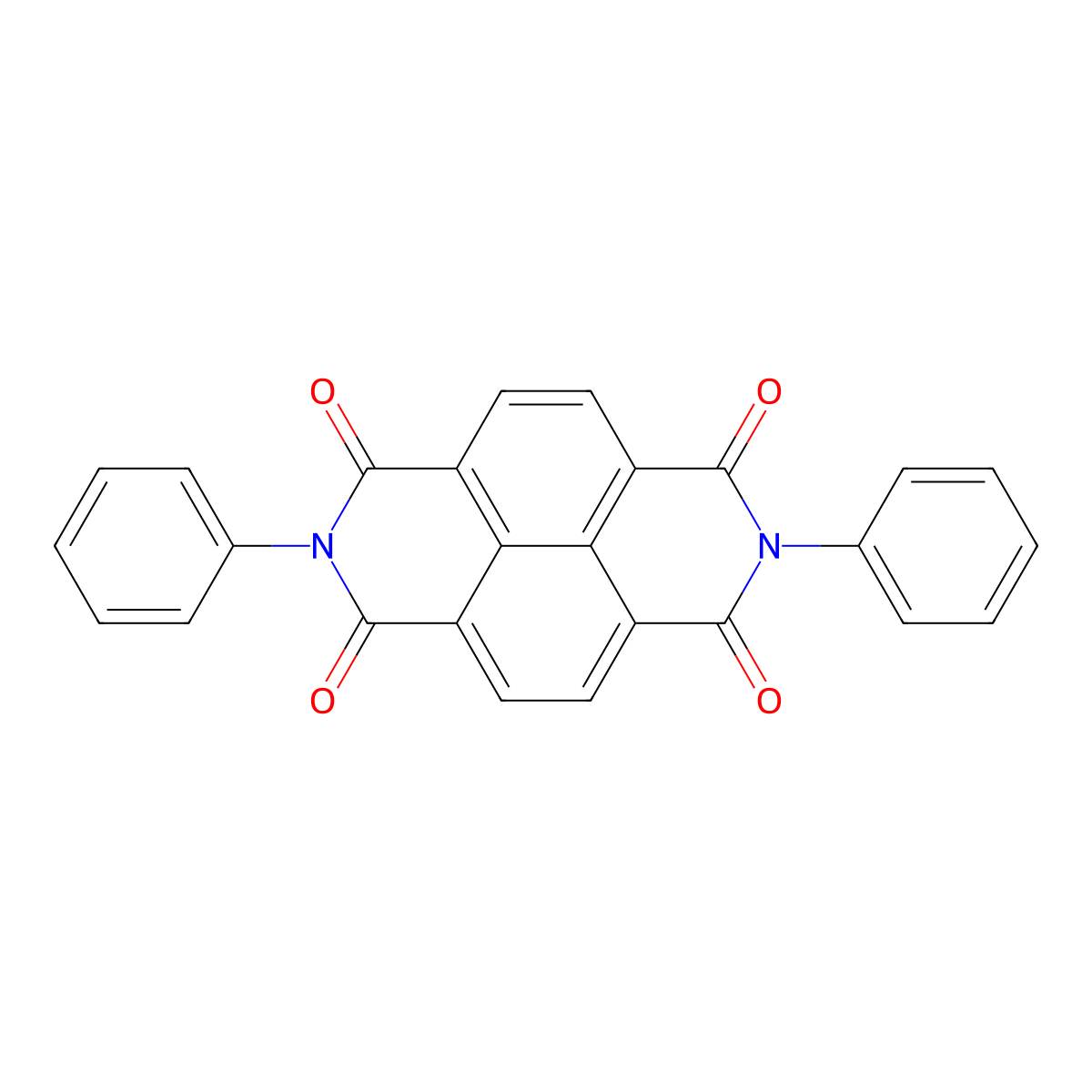 2,7-Diphenylbenzo[lmn][3,8]phenanthroline-1,3,6,8(2H,7H)-tetrone molecular structure, CAS 24259-89-0