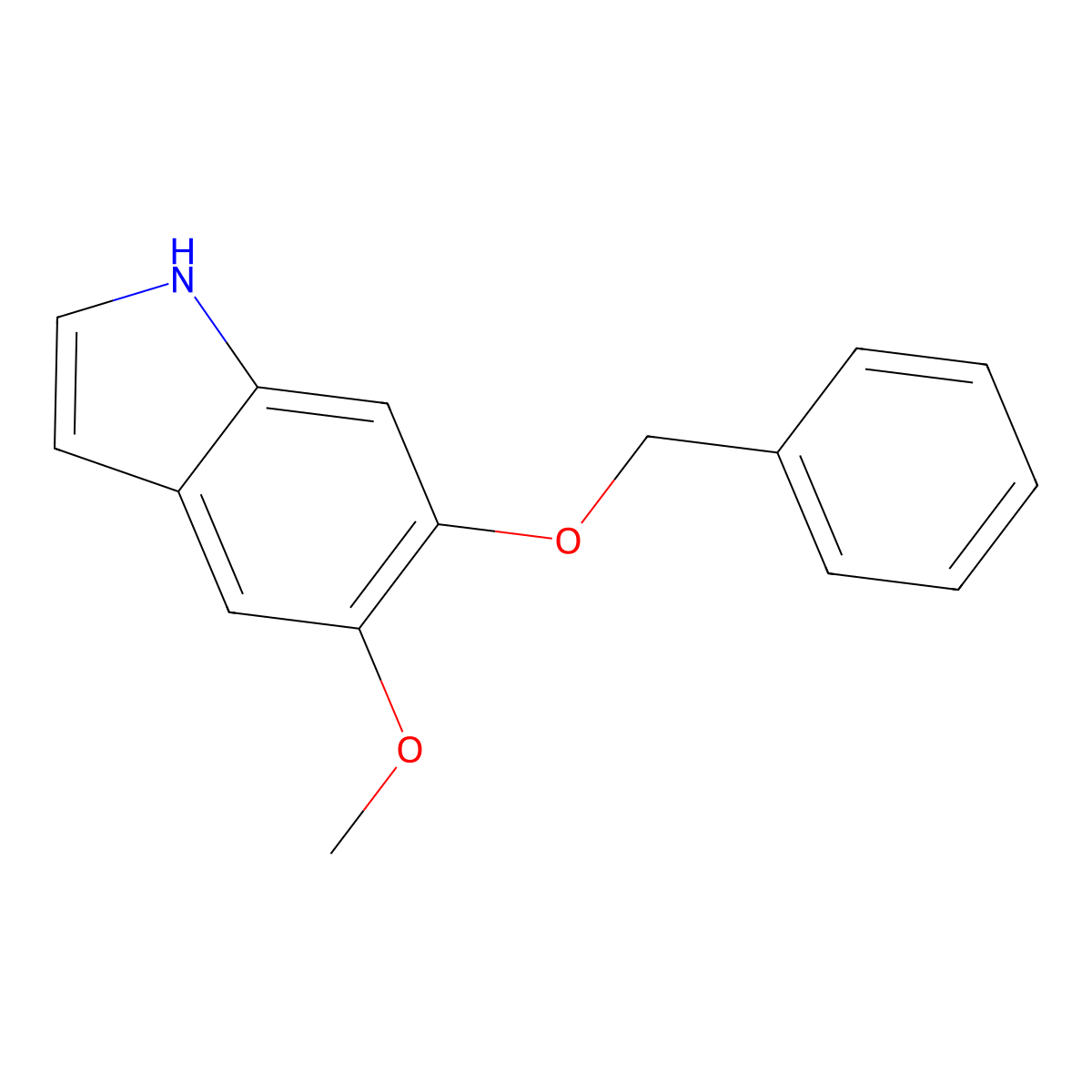 6-Benzyloxy-5-methoxyindole molecular structure, CAS 2426-59-7