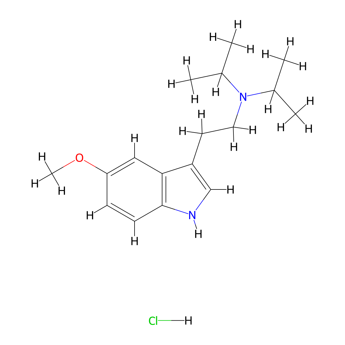 5-Methoxy-N,N-diisopropyltryptamine hydrochloride molecular structure, CAS 2426-63-3