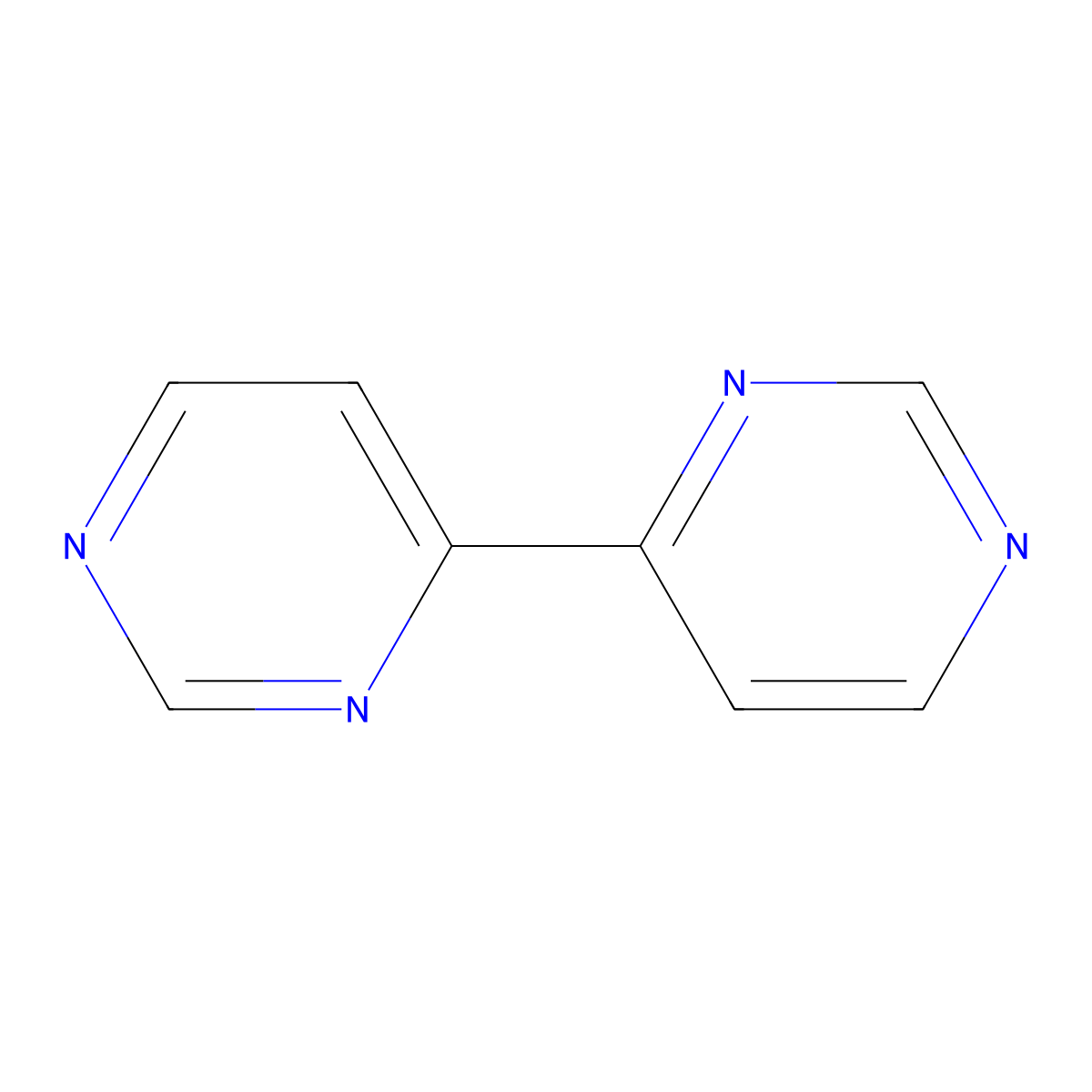 4,4'-Bipyrimidine molecular structure, CAS 2426-94-0
