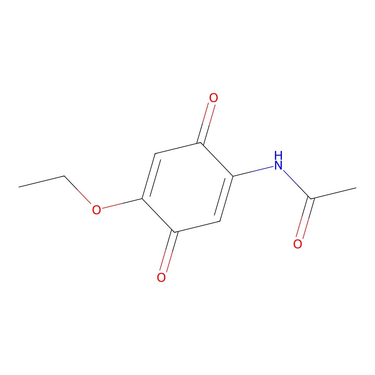 2-Acetamido-5-ethoxy-1,4-benzoquinone molecular structure, CAS 24260-08-0