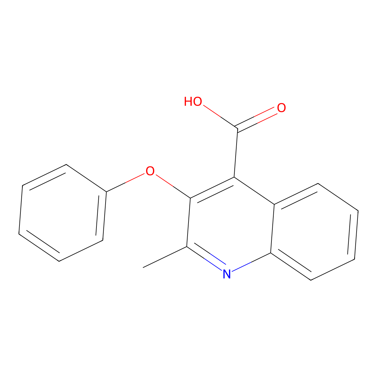 2-Methyl-3-phenoxy-quinoline-4-carboxylic acid molecular structure, CAS 24260-34-2