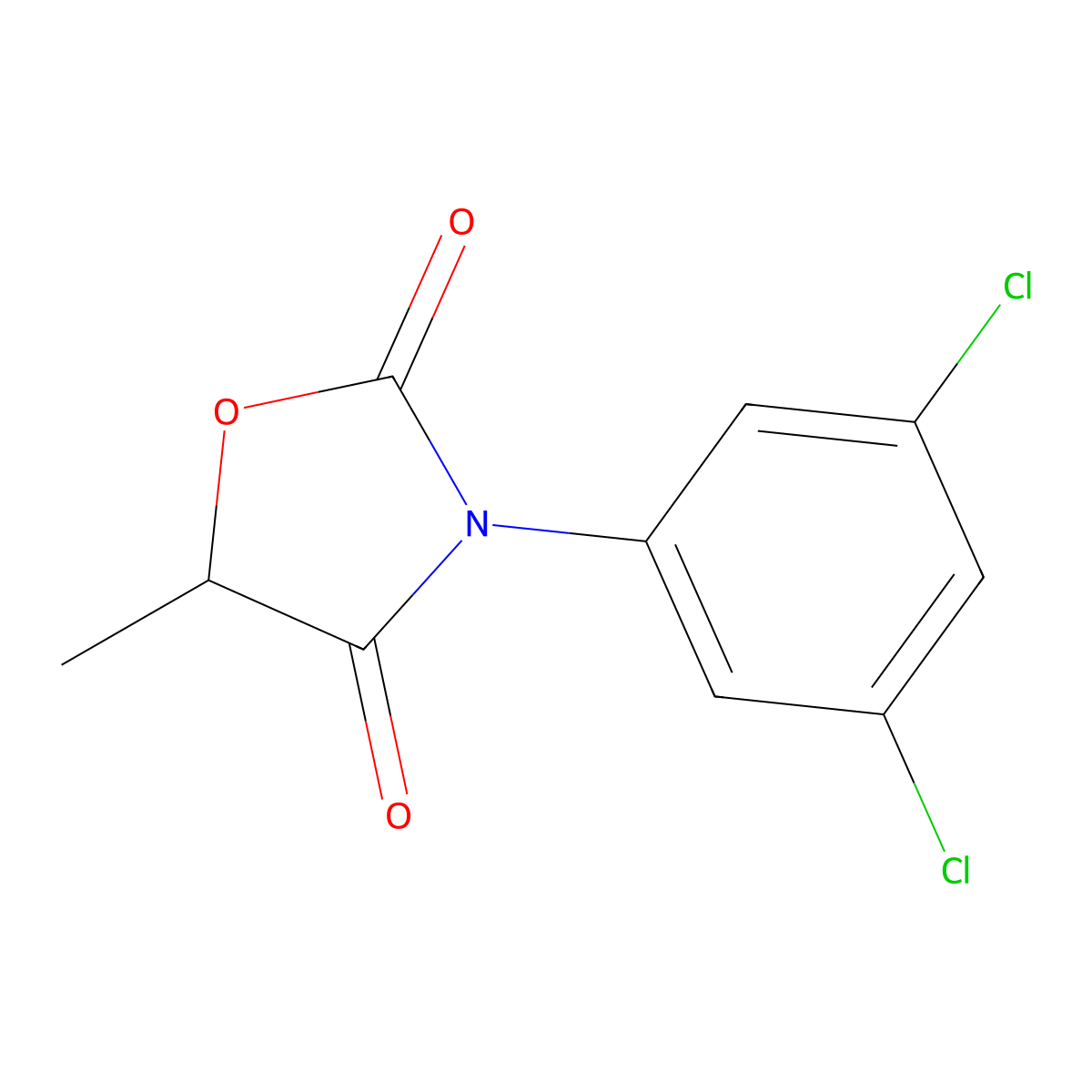 2,4-Oxazolidinedione, 3-(3,5-dichlorophenyl)-5-methyl- molecular structure, CAS 24261-46-9