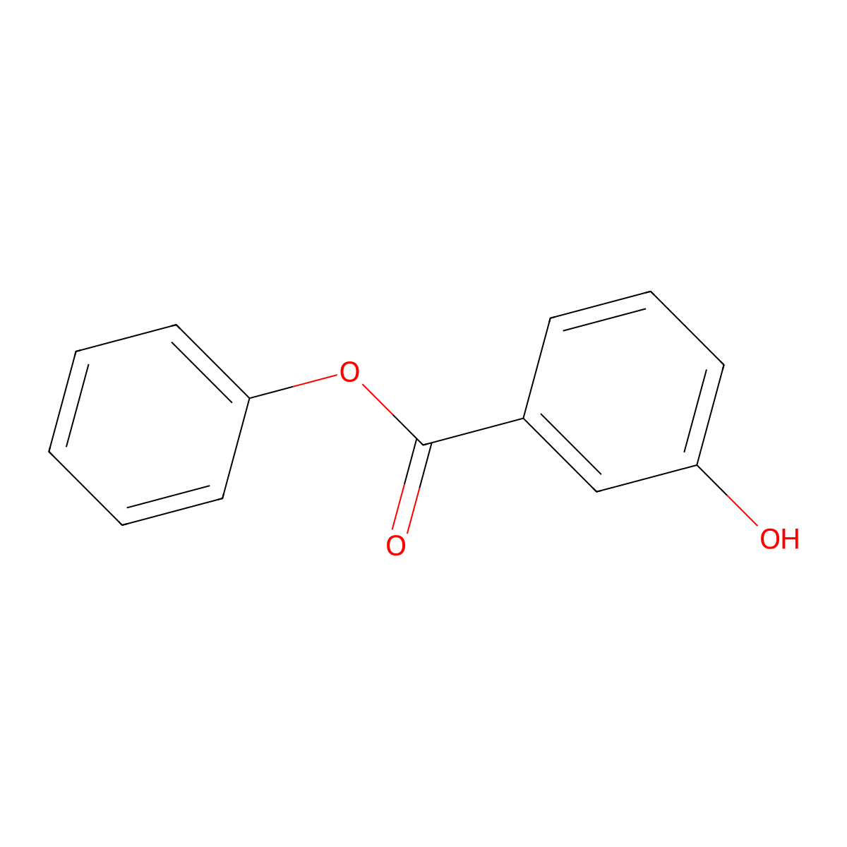 Phenyl 3-hydroxybenzoate molecular structure, CAS 24262-63-3