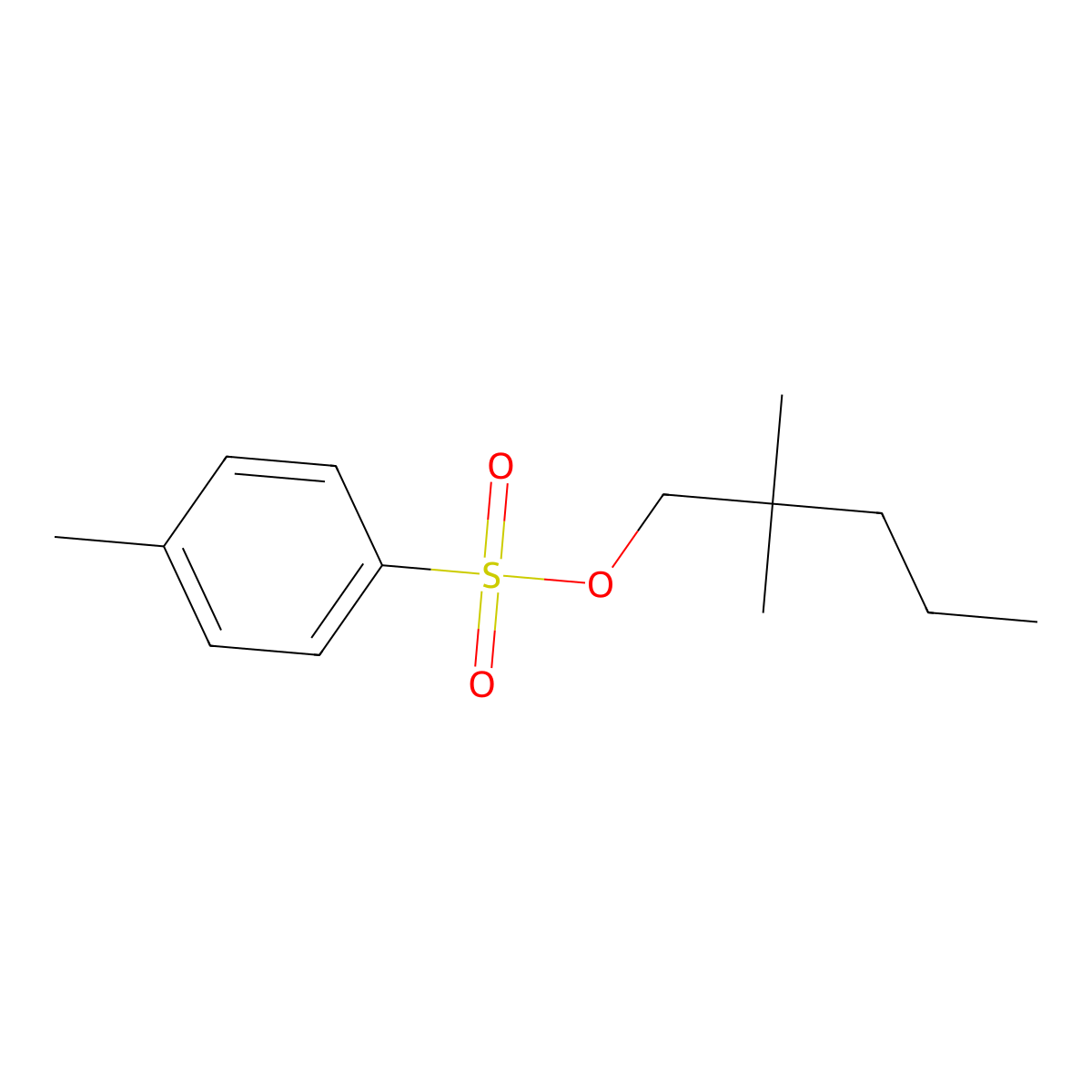2,2-Dimethylpentyl 4-methylbenzene-1-sulfonate molecular structure, CAS 24263-84-1
