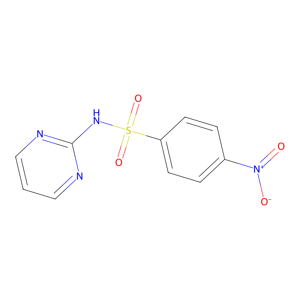 4-nitro-N-pyrimidin-2-ylbenzenesulfonamide molecular structure, CAS 24265-24-5