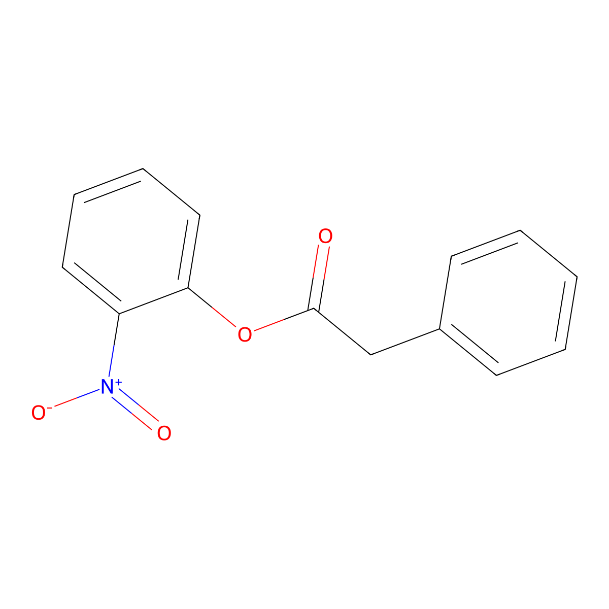 Benzeneacetic acid, 2-nitrophenyl ester molecular structure, CAS 24265-30-3