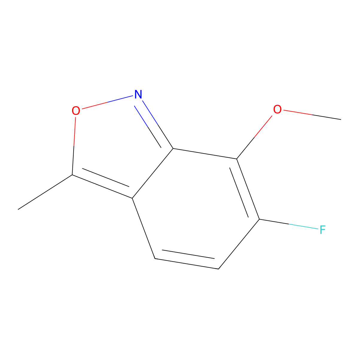 6-Fluoro-7-methoxy-3-methyl-benzo[c]isoxazole molecular structure, CAS 2426639-49-6