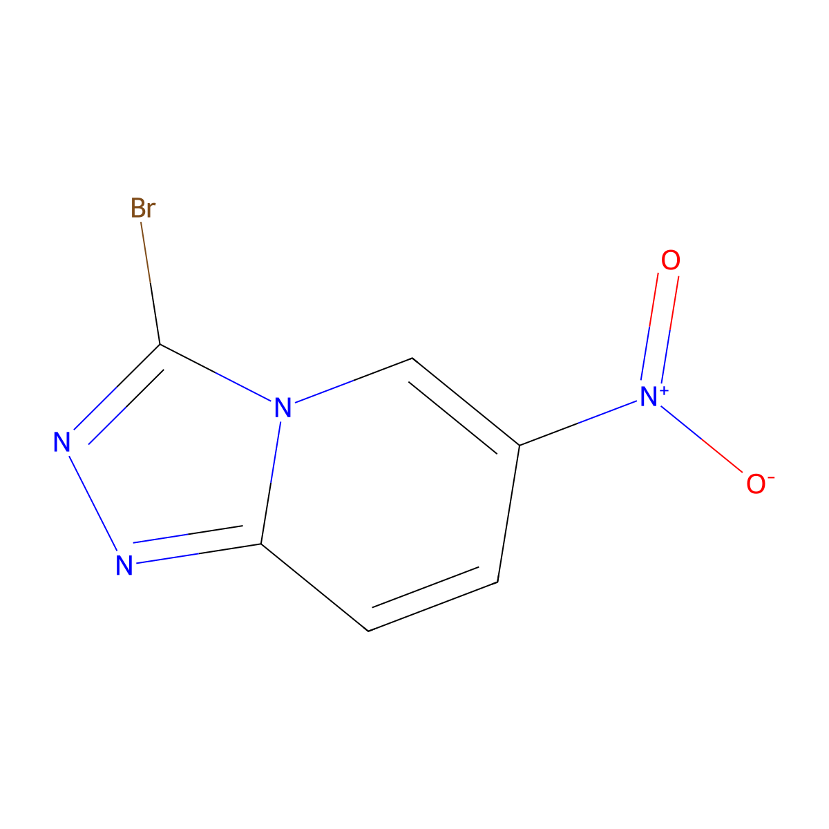 3-Bromo-6-nitro-[1,2,4]triazolo[4,3-a]pyridine molecular structure, CAS 2426639-60-1