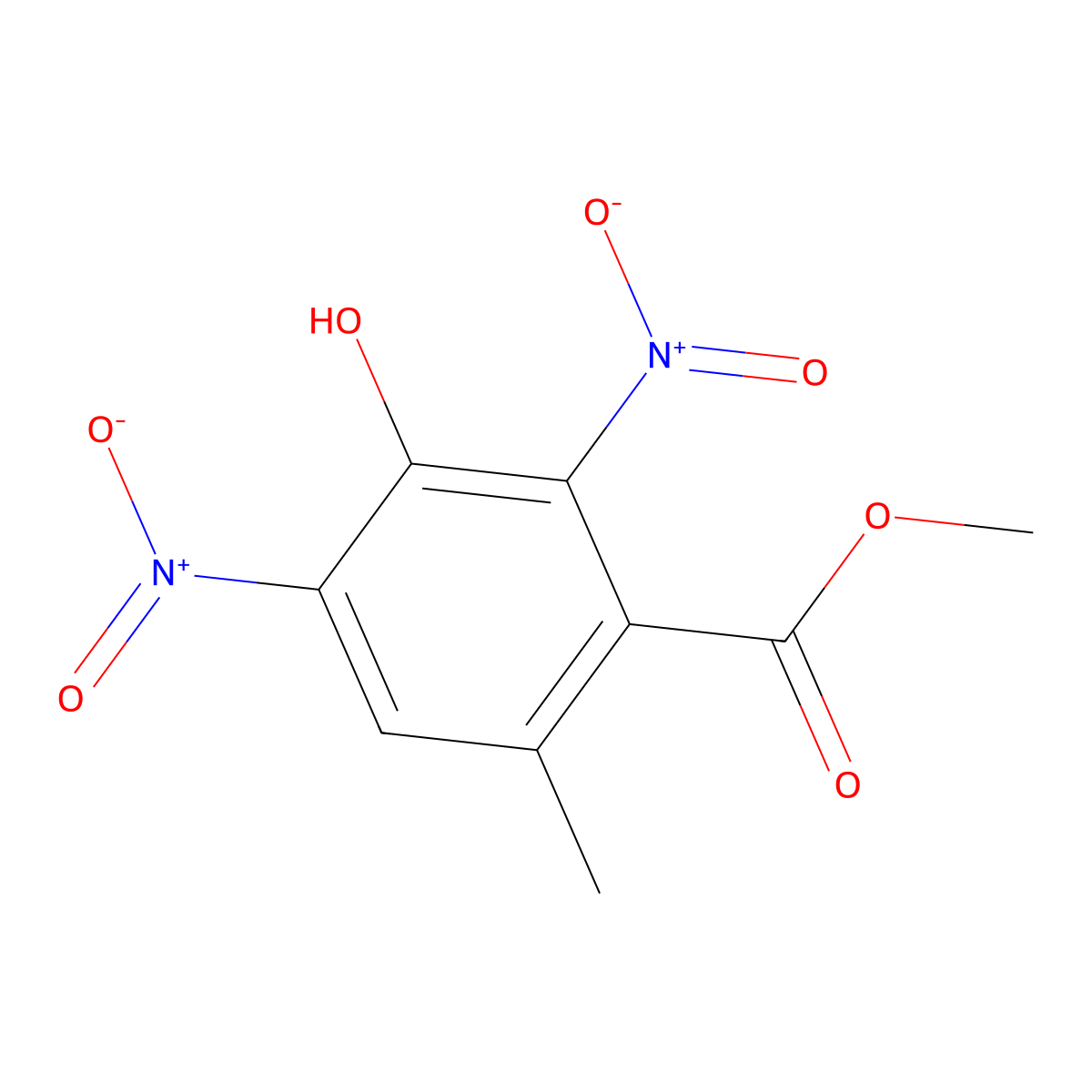 3-Hydroxy-6-methyl-2,4-dinitro-benzoic acid methyl ester molecular structure, CAS 2426639-61-2