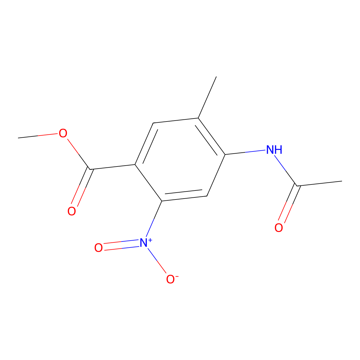 Methyl 4-acetamido-5-methyl-2-nitrobenzoate molecular structure, CAS 2426639-65-6