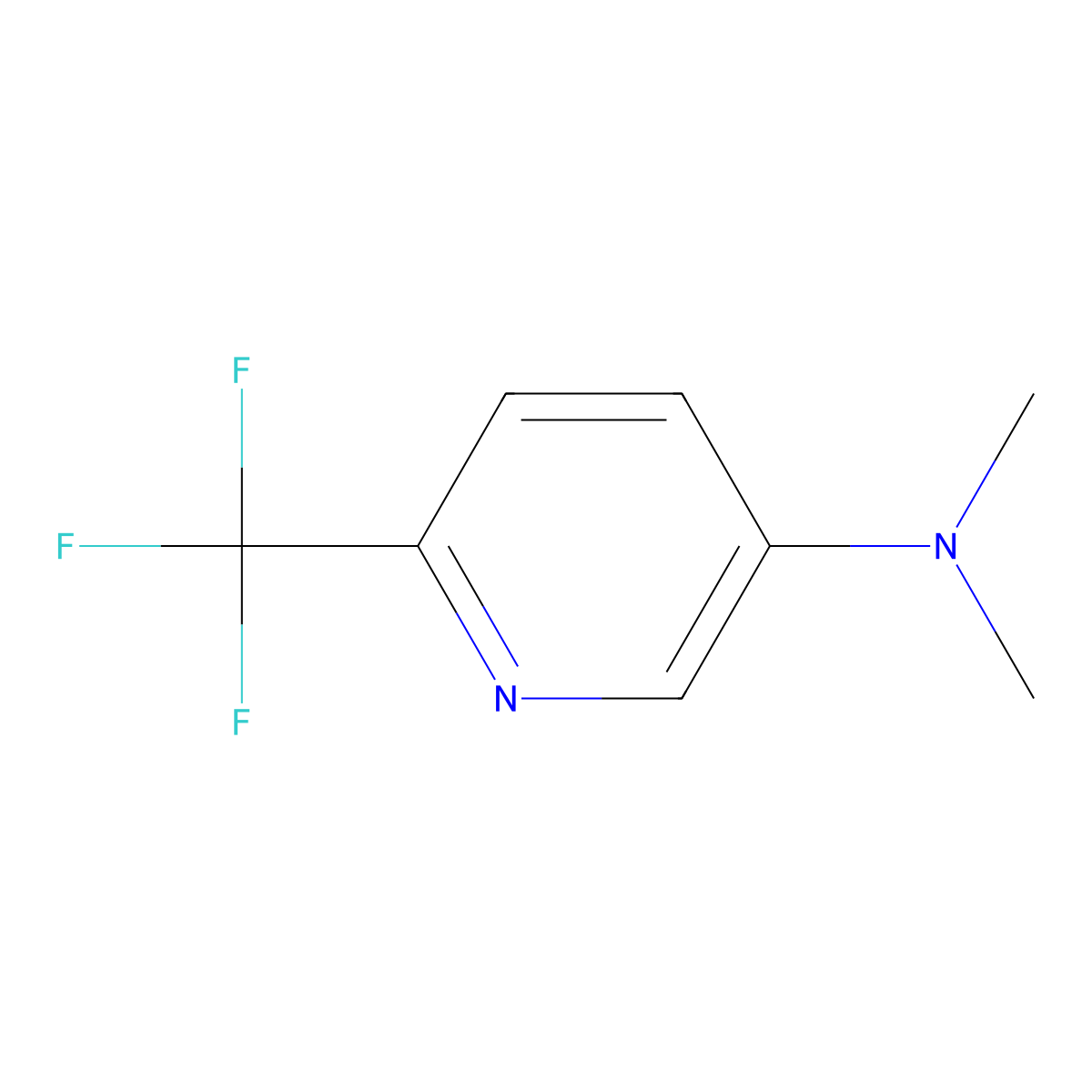 Dimethyl-(6-trifluoromethyl-pyridin-3-YL)-amine molecular structure, CAS 2426639-67-8