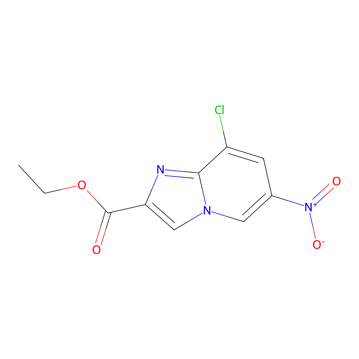 Ethyl 8-chloro-6-nitroimidazo[1,2-a]pyridine-2-carboxylate molecular structure, CAS 2426639-68-9