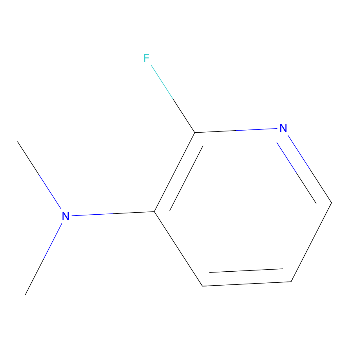 2-fluoro-N,N-dimethylpyridin-3-amine molecular structure, CAS 2426639-80-5