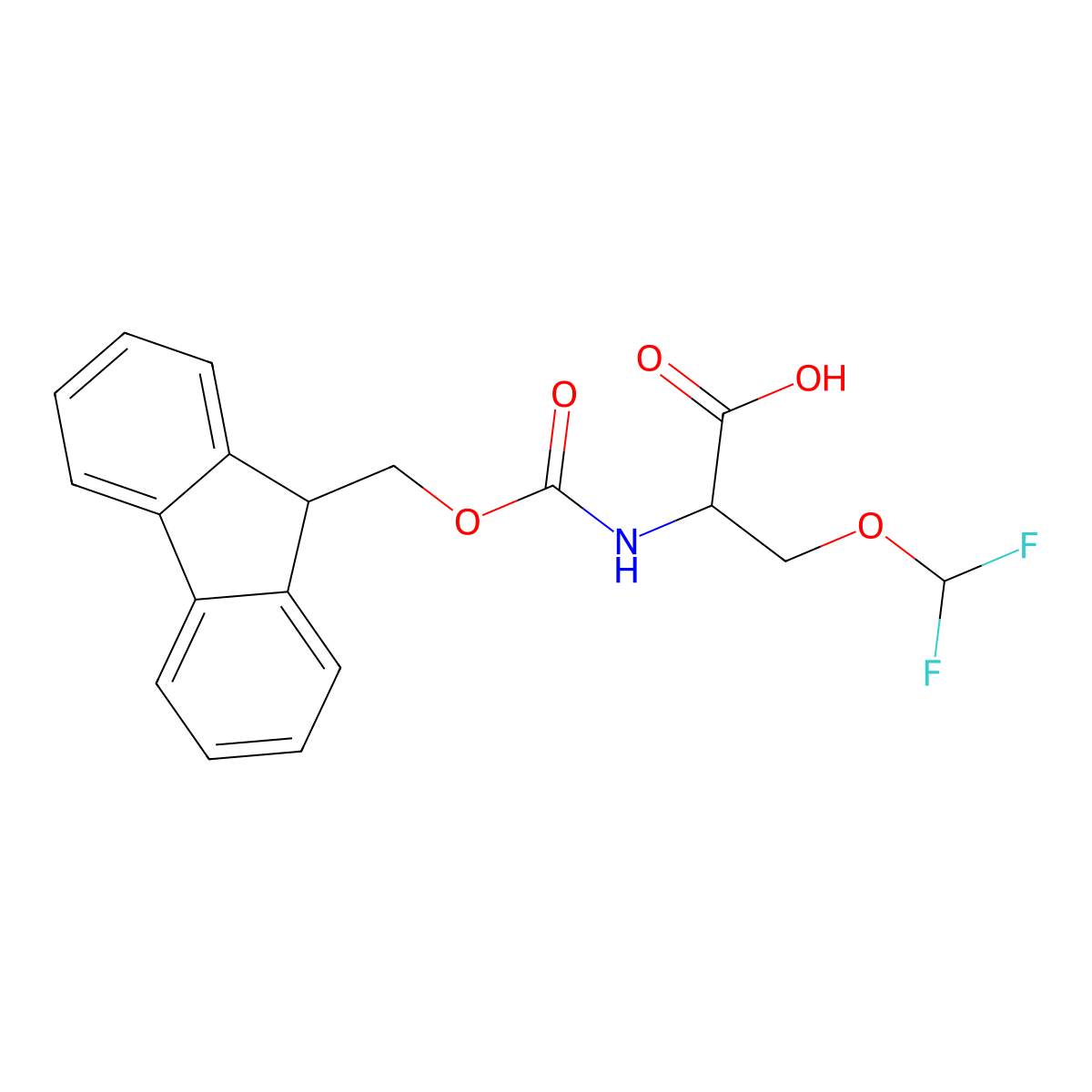 N-Fmoc-O-(difluoromethyl)-L-serine molecular structure, CAS 2426661-45-0