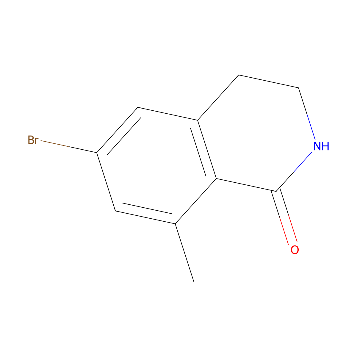 6-bromo-8-methyl-3,4-dihydro-2H-isoquinolin-1-one molecular structure, CAS 2426763-19-9