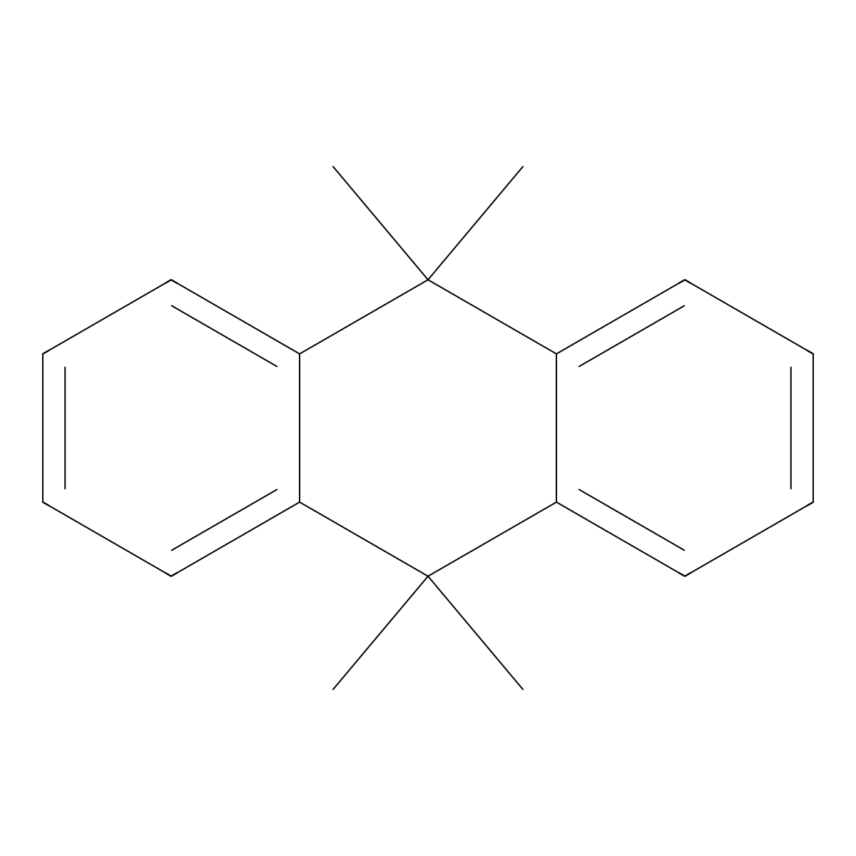 9,9,10,10-Tetramethyl-9,10-dihydroanthracene molecular structure, CAS 24269-10-1
