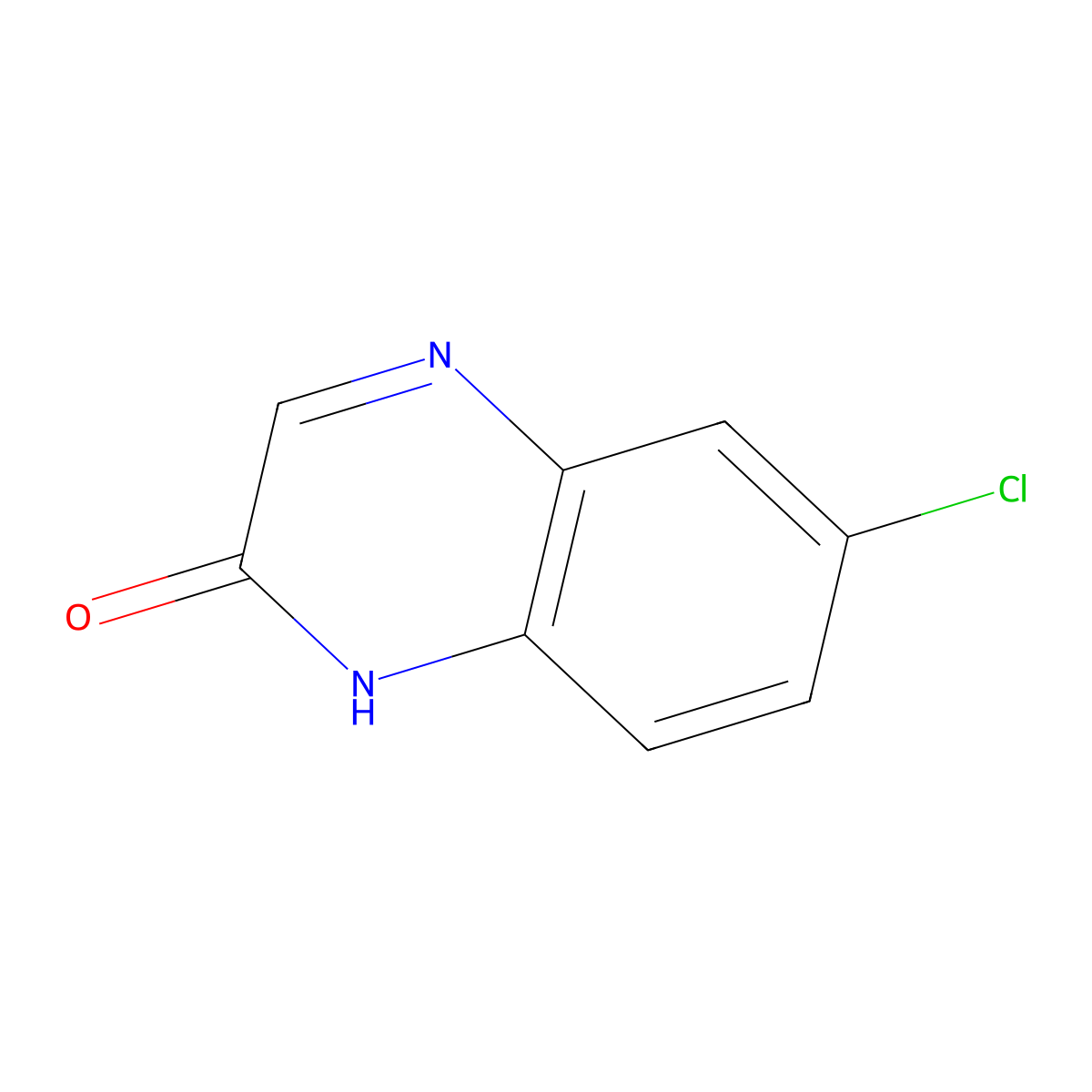 2-Hydroxy-6-chloroquinoxaline molecular structure, CAS 2427-71-6