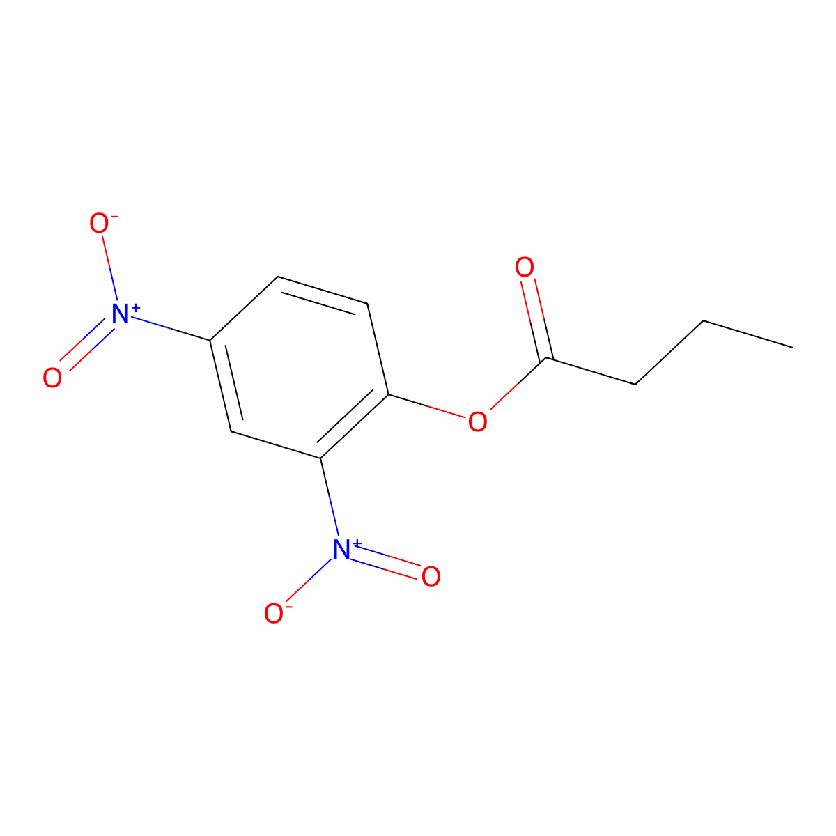 Butanoic acid, 2,4-dinitrophenyl ester molecular structure, CAS 24273-19-6