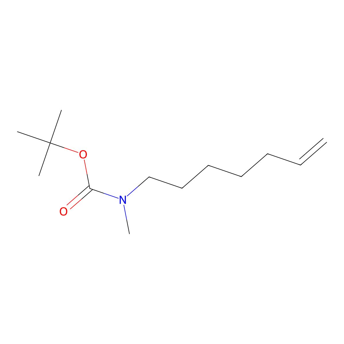 tert-butyl N-(hept-6-en-1-yl)-N-methylcarbamate molecular structure, CAS 2427364-90-5