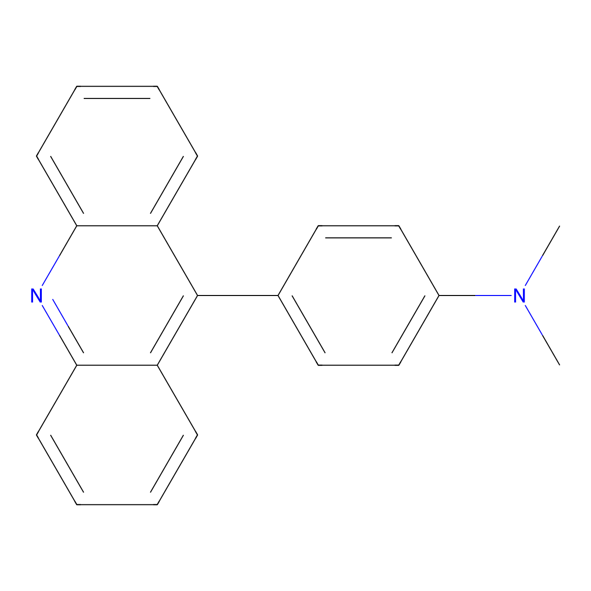 4-(acridin-9-yl)-N,N-dimethylaniline molecular structure, CAS 24275-68-1