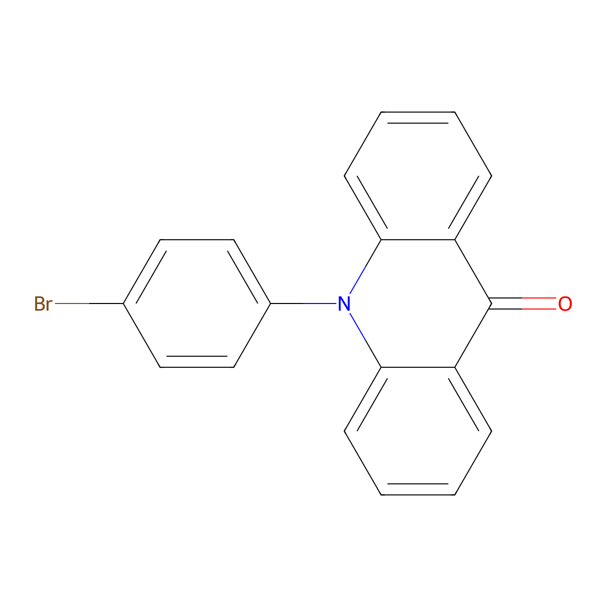 10-(4-Bromophenyl)-9(10H)-acridone molecular structure, CAS 24275-95-4
