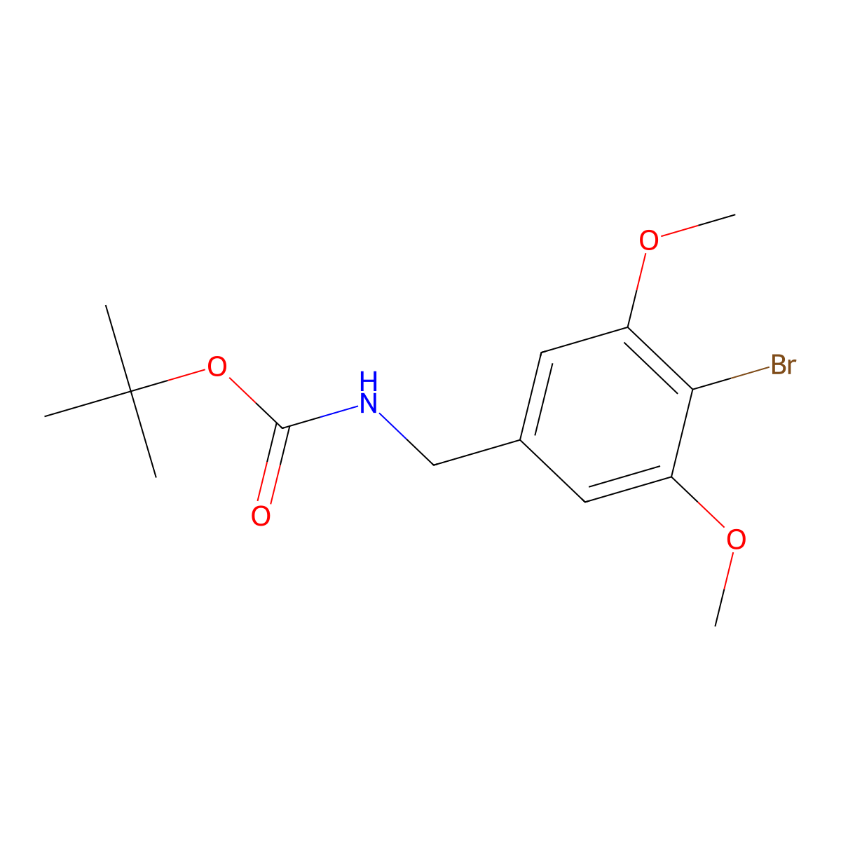 Tert-butyl 4-bromo-3,5-dimethoxybenzylcarbamate molecular structure, CAS 2427512-64-7
