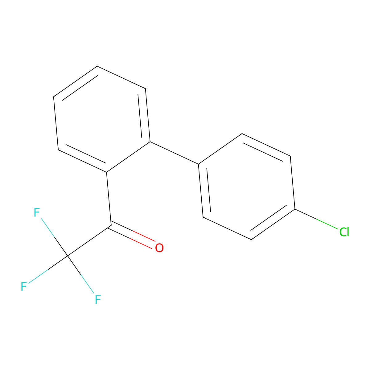 1-(4'-Chloro-[1,1'-biphenyl]-2-yl)-2,2,2-trifluoroethanone molecular structure, CAS 2427544-24-7