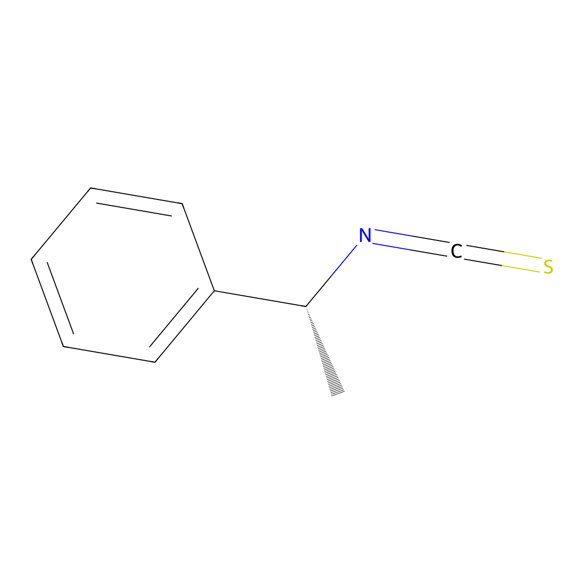 (R)-1-Phenylethyl isothiocyanate molecular structure, CAS 24277-44-9