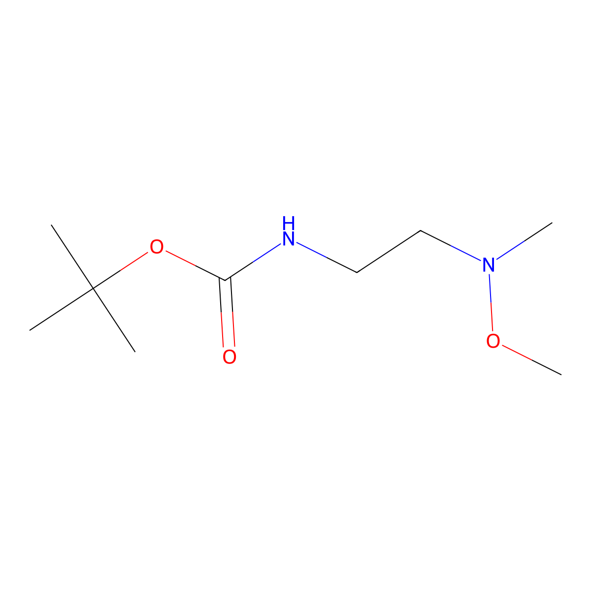 tert-butyl N-{2-[methoxy(methyl)amino]ethyl}carbamate molecular structure, CAS 2427810-76-0