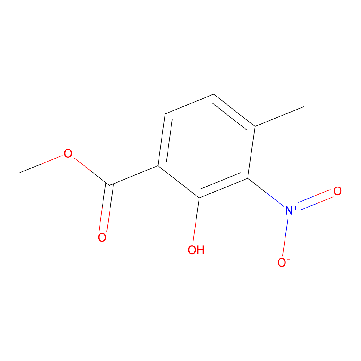 Methyl 2-hydroxy-4-methyl-3-nitrobenzoate molecular structure, CAS 24279-14-9
