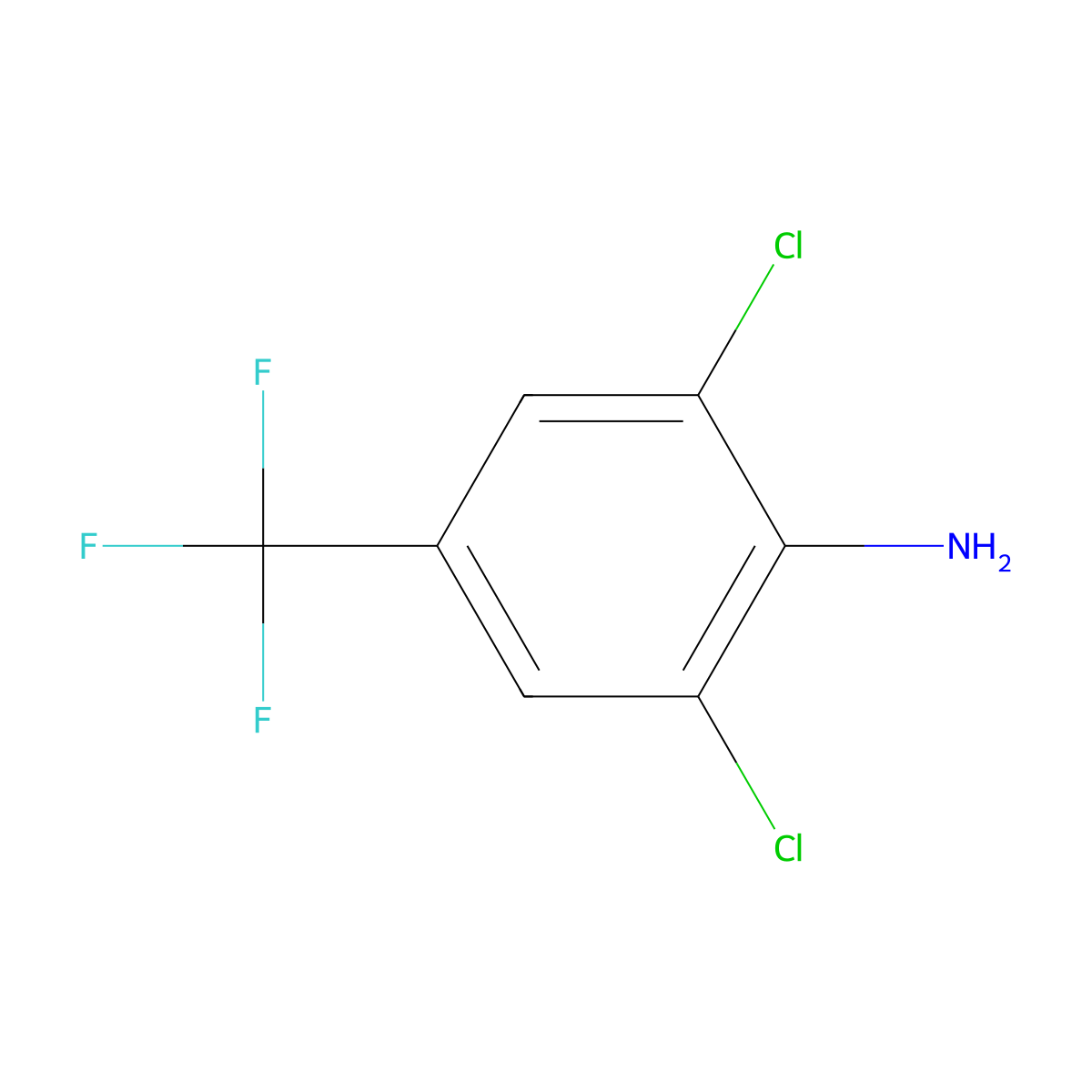 4-Amino-3,5-dichlorobenzotrifluoride molecular structure, CAS 24279-39-8
