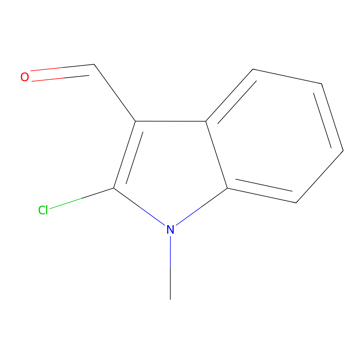 2-Chloro-1-methyl-1H-indole-3-carbaldehyde molecular structure, CAS 24279-74-1