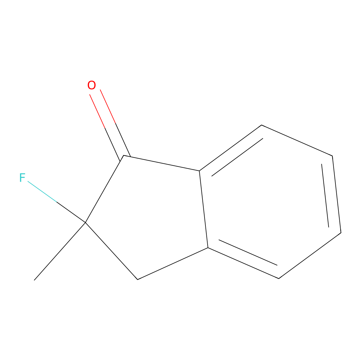 2-Fluoro-2-methyl-2,3-dihydro-1H-inden-1-one molecular structure, CAS 242793-47-1