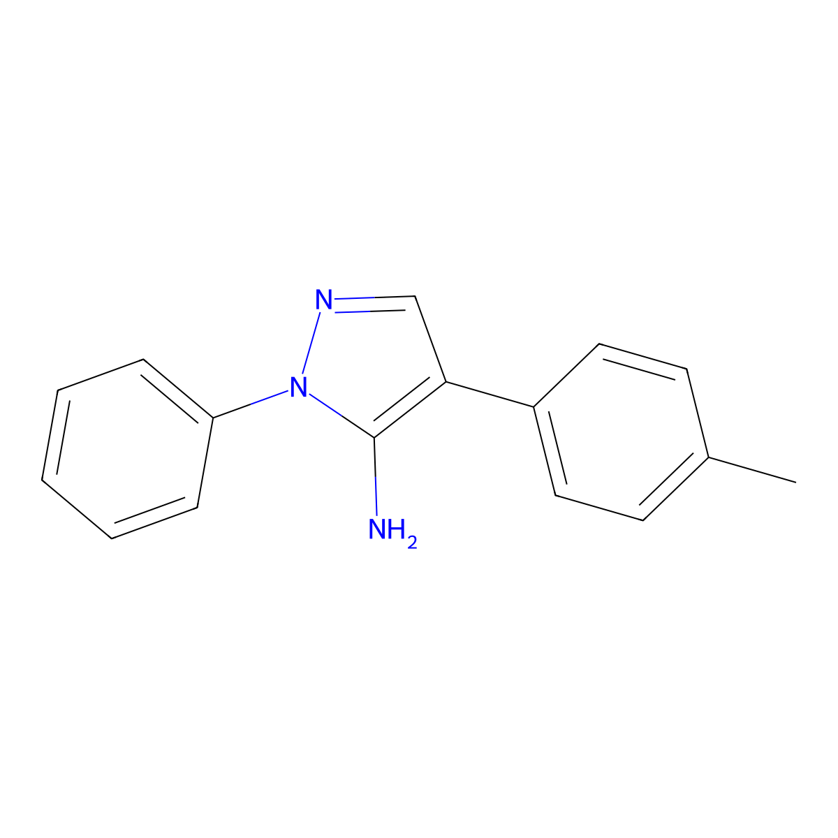 4-(4-Methylphenyl)-1-phenyl-1H-pyrazol-5-amine molecular structure, CAS 242797-17-7
