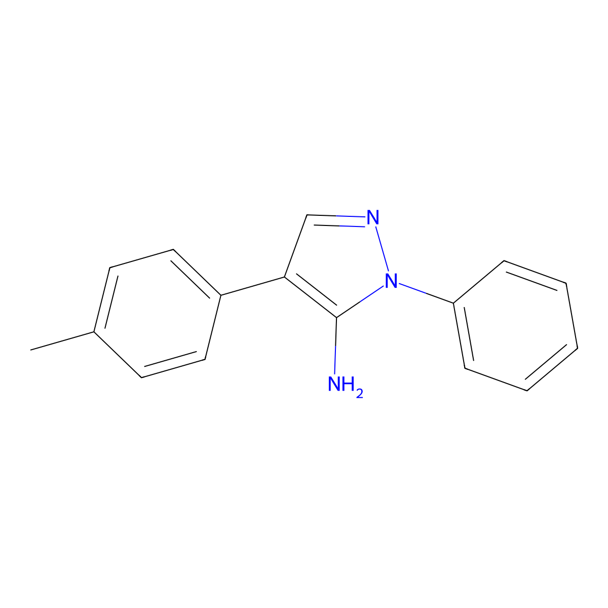 4-(4-Methylphenyl)-1-phenyl-1H-pyrazol-5-amine molecular structure, CAS 242797-17-7