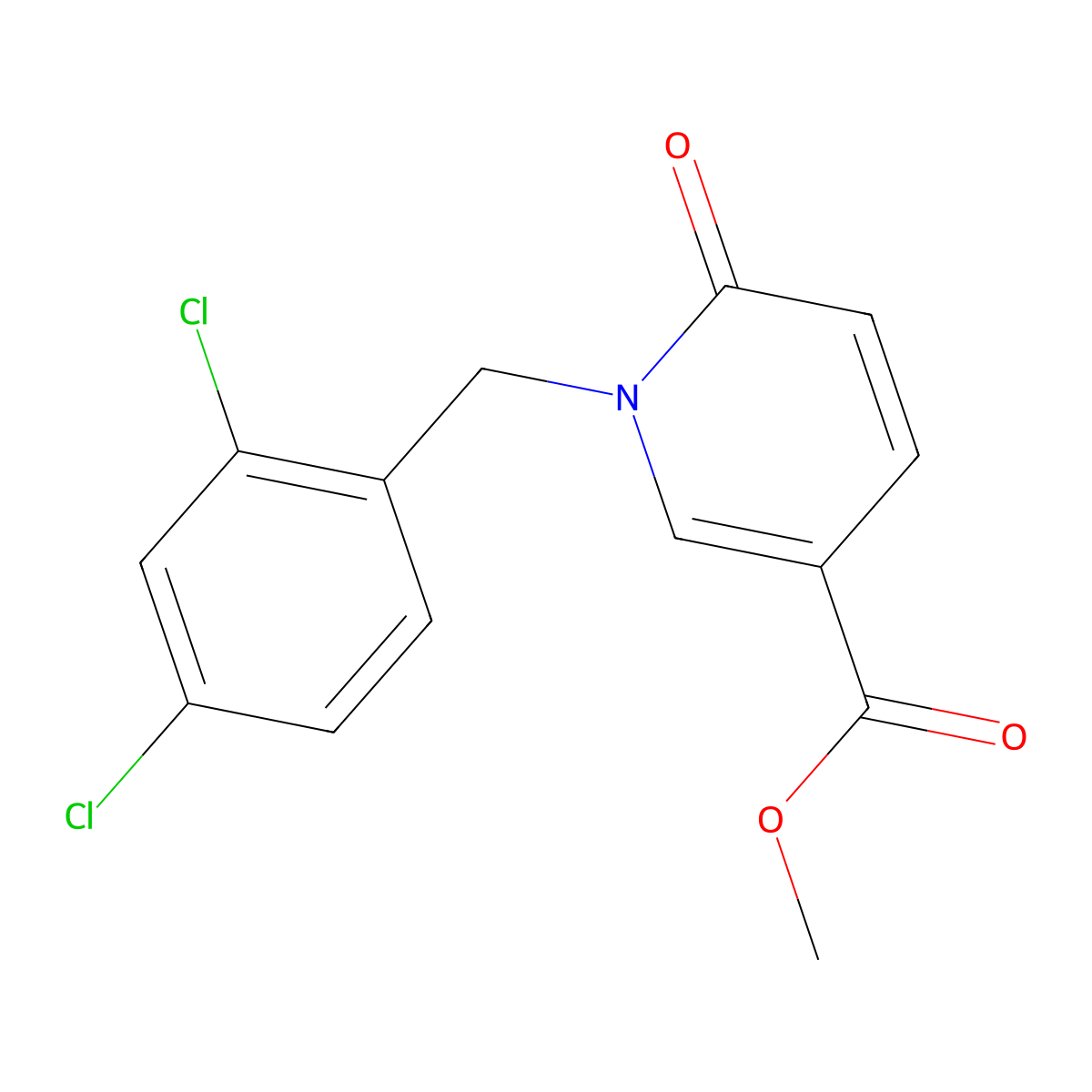 Methyl 1-(2,4-dichlorobenzyl)-6-oxo-1,6-dihydro-3-pyridinecarboxylate molecular structure, CAS 242797-27-9