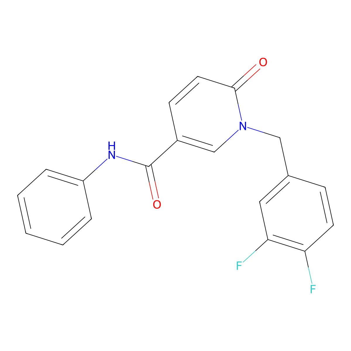 1-(3,4-difluorobenzyl)-6-oxo-N-phenyl-1,6-dihydro-3-pyridinecarboxamide molecular structure, CAS 242797-33-7