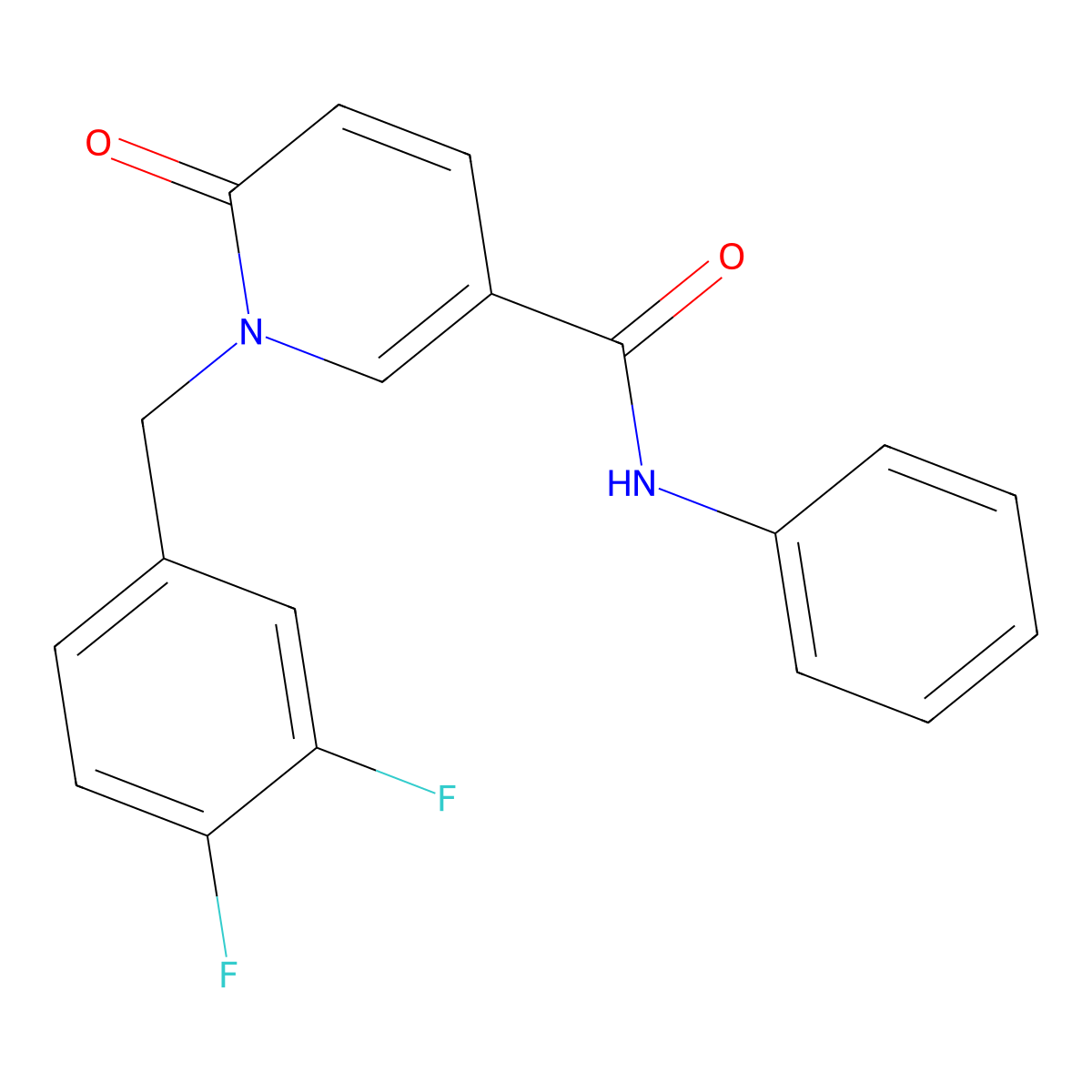 1-(3,4-difluorobenzyl)-6-oxo-N-phenyl-1,6-dihydro-3-pyridinecarboxamide molecular structure, CAS 242797-33-7