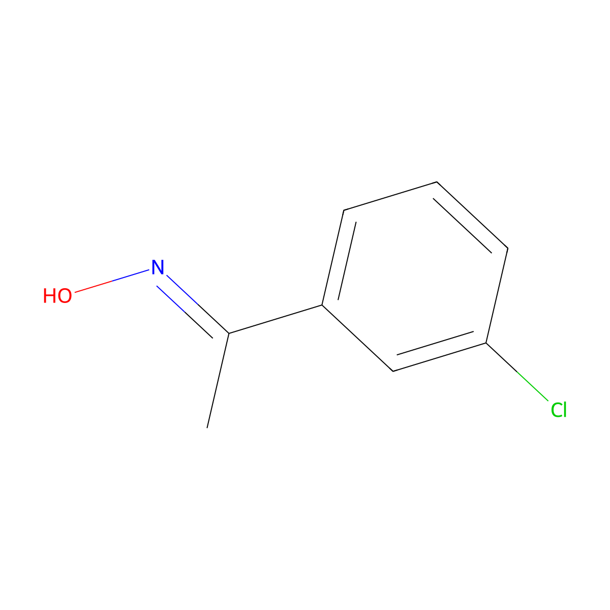 3'-Chloroacetophenone oxime molecular structure, CAS 24280-07-7