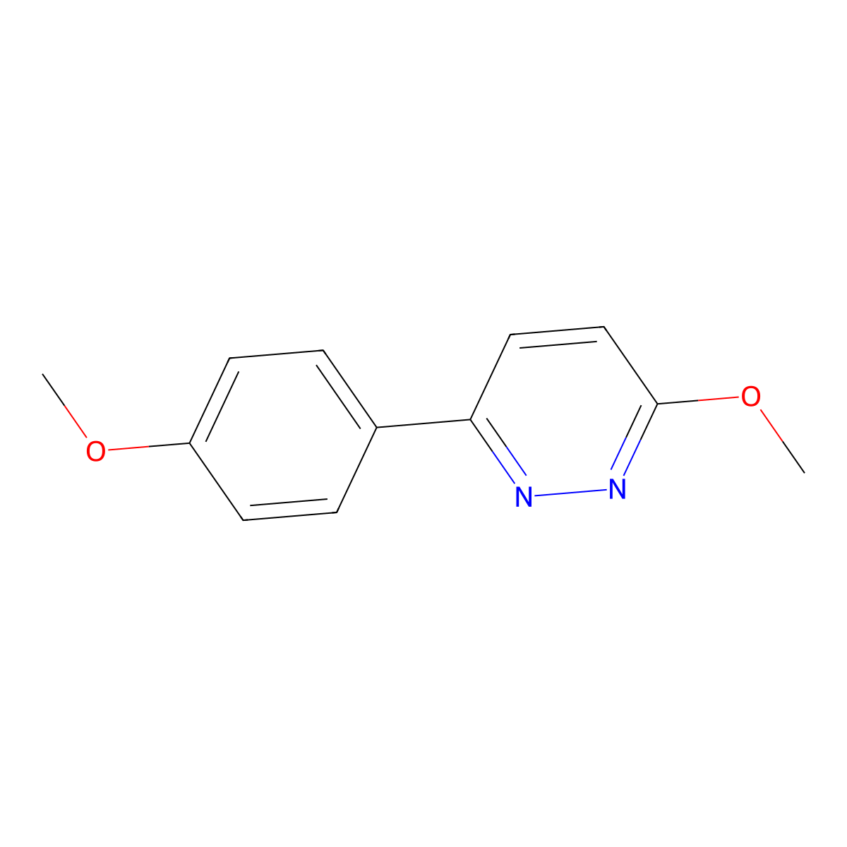 3-Methoxy-6-(4-methoxyphenyl)pyridazine molecular structure, CAS 242802-84-2