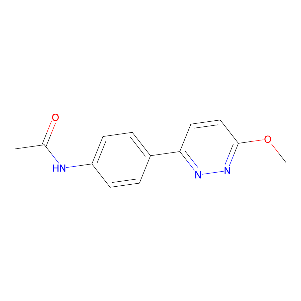 N-[4-(6-Methoxy-3-pyridazinyl)phenyl]acetamide molecular structure, CAS 242802-85-3