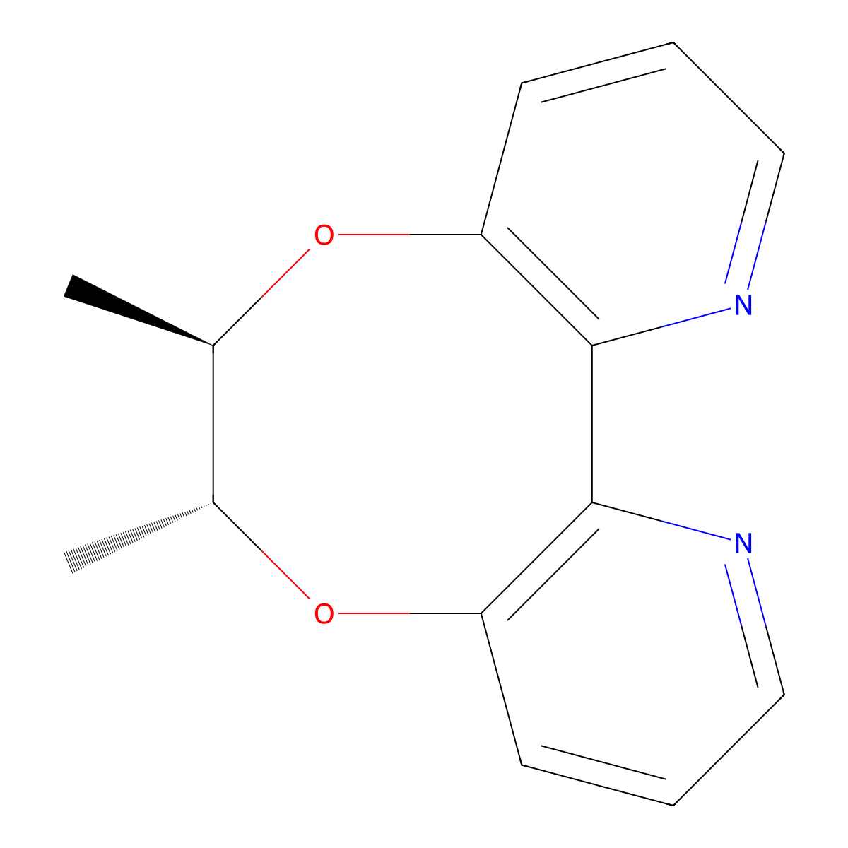 (6R,7R)-6,7-Dimethyl-6,7-dihydro-[1,4]dioxocino[6,5-b:7,8-b']dipyridine molecular structure, CAS 242804-50-8