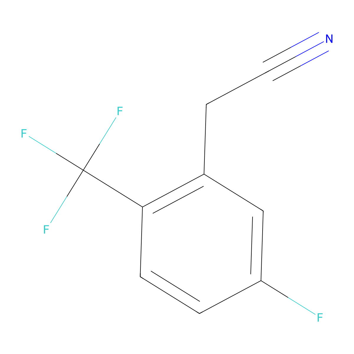 5-Fluoro-2-(trifluoromethyl)phenylacetonitrile molecular structure, CAS 242812-09-5
