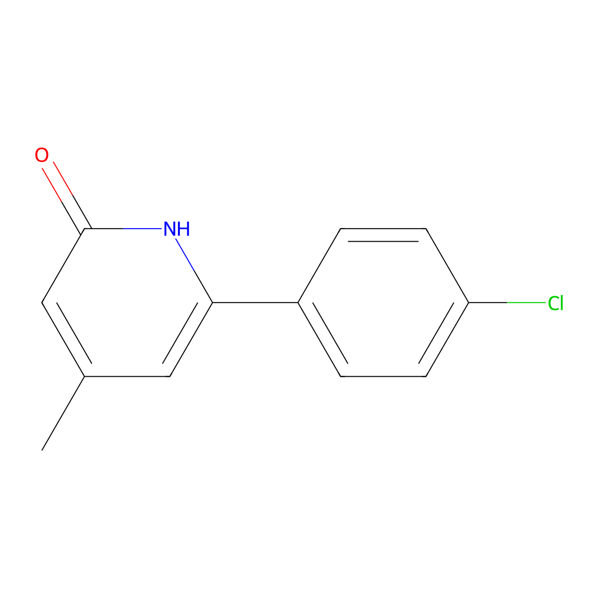 6-(4-chlorophenyl)-4-methylpyridin-2(1H)-one molecular structure, CAS 242813-30-5