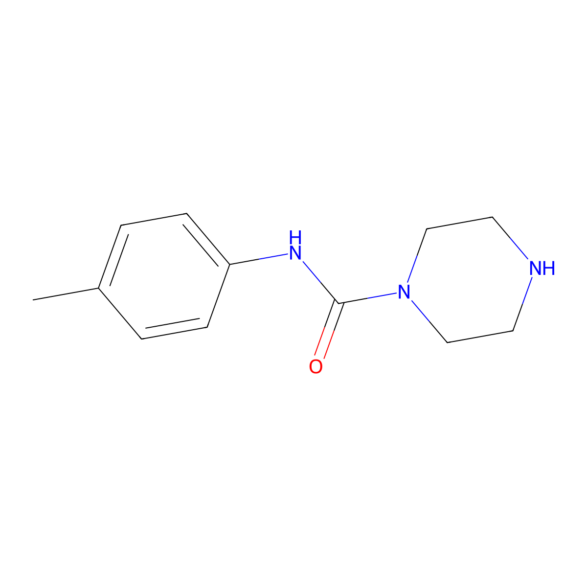 N-(4-methylphenyl)piperazine-1-carboxamide molecular structure, CAS 242814-90-0